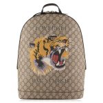 Gucci Tiger Print GG Supreme Backpack