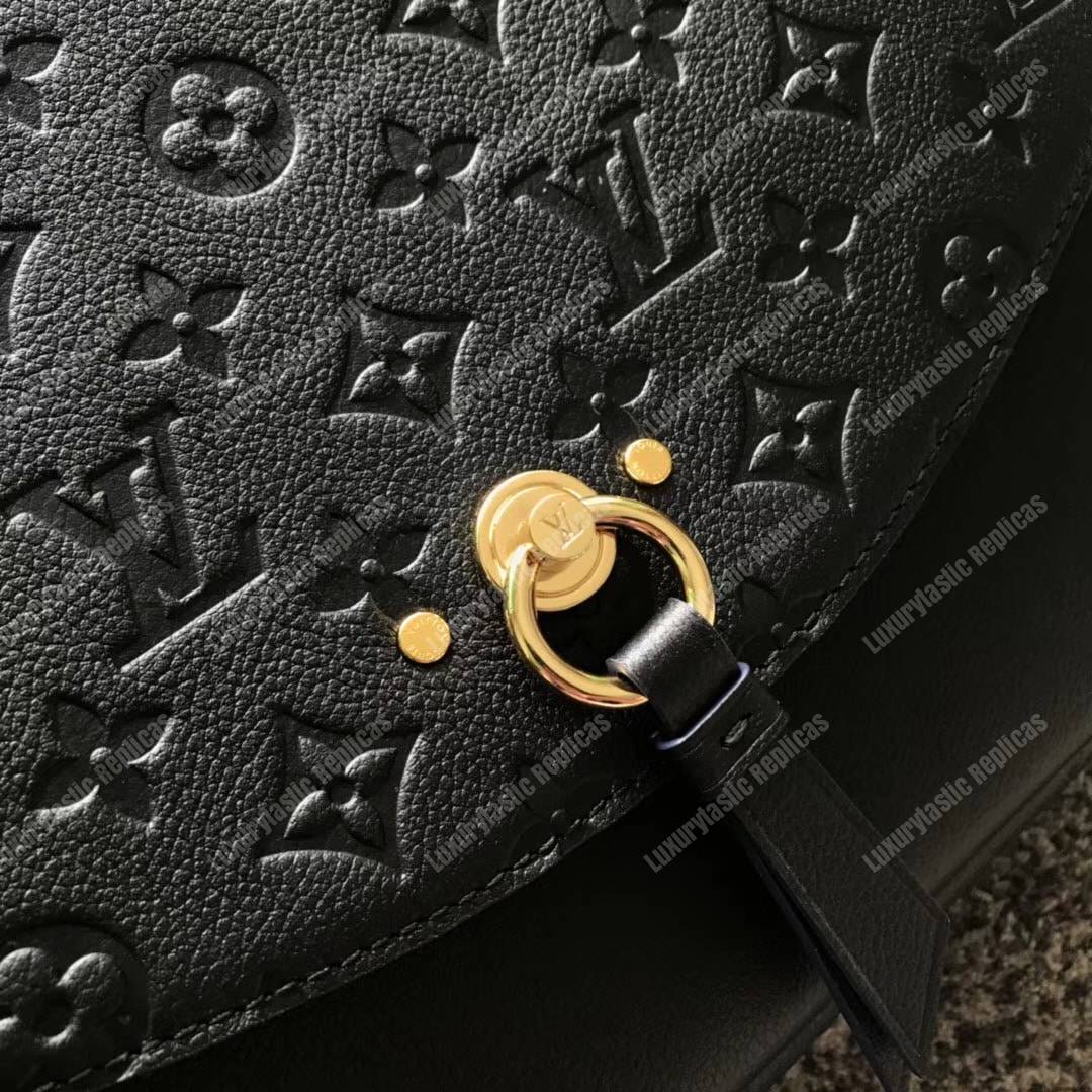 Louis Vuitton Black Monogram Empreinte Blanche MM Leather ref