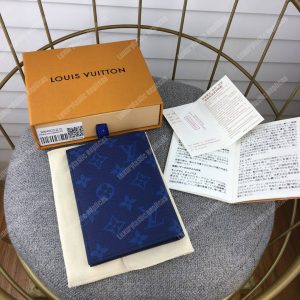 LV Passport Cover Taiga Monogram Cobalt - Image 4