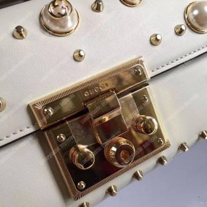 Gucci Padlock Shoulder Bag White With Pearls - Image 5