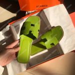 Hermes Oran Sandal Calfskin Leather Green