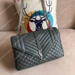 Saint Laurent Classic Large Soft Envelope Dark Anthracite