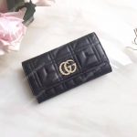 Gucci GG Marmont Quilted Continental Wallet Black