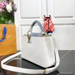 LV Capucines BB Taurillon Python White