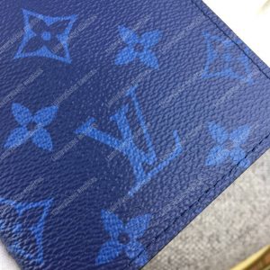LV Passport Cover Taiga Monogram Cobalt - Image 7