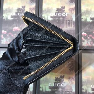 Gucci Leather Zip Around Wallet Black - Image 7