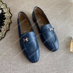 Hermes H Buckle Loafer Bleu Maritime