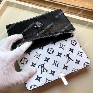 LV Cherrywood Chain Wallet Patent Leather Monogram Noir - Image 5