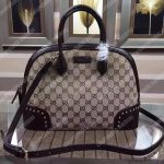 Gucci GG Canvas Top Handle Bag Black