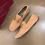 Salvatore Ferragamo Gancini Driving Shoe Baige