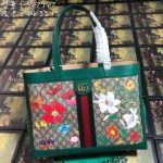 Gucci Ophidia GG Flora Medium Tote Green