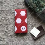 LV Brazza Wallet Epi Leather Hexagon Red