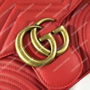 Gucci GG Marmont Medium Matelasse Shoulder Bag Hibiscus Red - Image 10