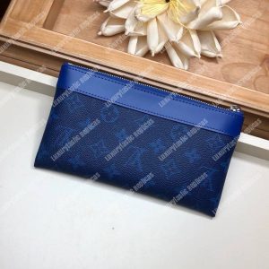 LV Discover Pochette K45 Taiga Monogram Navy Blue - Image 3