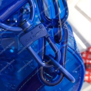 LV Keepall Bandouliere Monogram 50 Blue PVC - Image 7