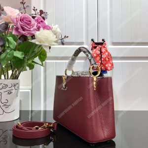LV Capucines BB Taurillon Python Bordeaux - Image 3