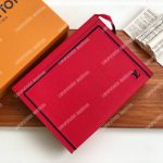 LV Pochette Voyage MM Taiga Leather Red