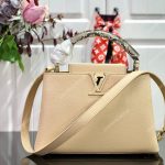 LV Capucines BB Taurillon Leather Python Galet Gray