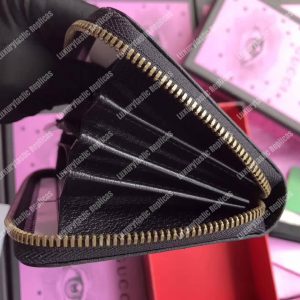 Gucci Leather Zip Around Wallet Black - Image 4
