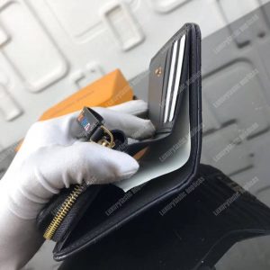 LV New Wave Zipped Compact Wallet Black - Image 7