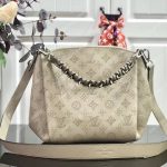 LV Babylone Chain BB Mahina Galet Gray Braided Handle