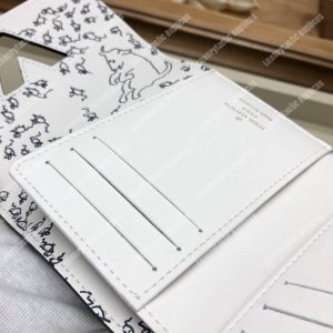 LV Twist Compact Wallet Catogram Dogs and Cats Black White - Image 8