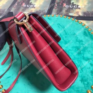 Gucci Medium Leather Shoulder Bag Red - Image 5