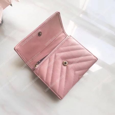 Gucci GG Marmont Matelassé Wallet Baby Pink - Image 6
