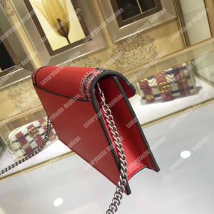 Gucci Lilith Leather Shoulder Bag Red - Image 5