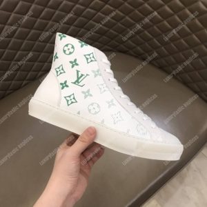 LV Tattoo Trainer Boots Green Print - Image 8