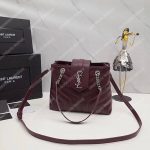 Saint Laurent Small Loulou Shopping Bag Dark Red