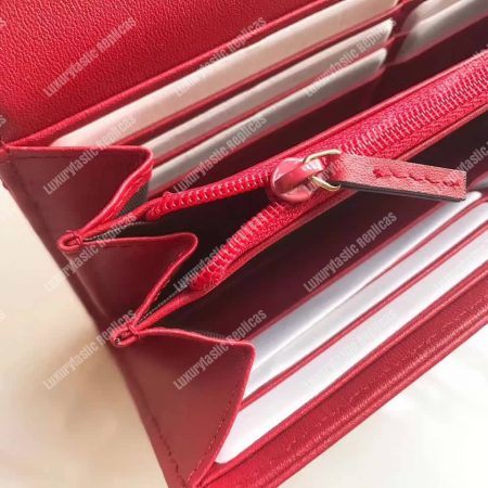 Gucci GG Marmont Quilted Continental Wallet Red - Image 4