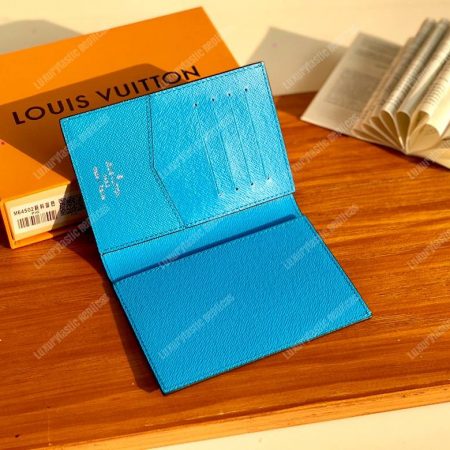 LV Passport Cover Blue - Image 3