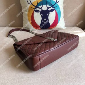 Saint Laurent Classic Large Soft Envelope Dark Red - Image 8