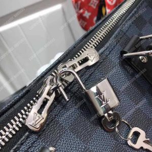 LV Keepall Bandoulière 45 Race Damier Cobalt Canvas - Image 5