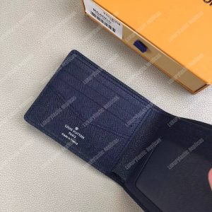 LV Slender ID Wallet Taiga Leather Bleu Marine - Image 8