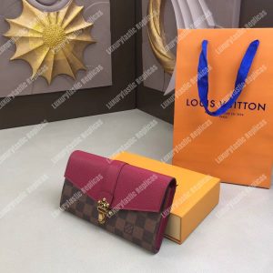 LV Clapton Wallet Damier Ebene Raisin - Image 7