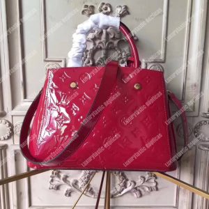 LV Montaigne BB Tote Bag Monogram Vernis - Image 6