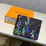 LV Flower Slender Wallet Monogram Eclipse Canvas
