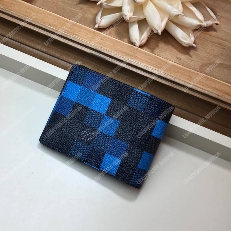 Replica Louis Vuitton Slender Wallet Damier Graphite Pixel N60180