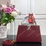 LV Capucines BB Taurillon Python Bordeaux