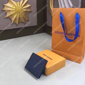 LV Slender ID Wallet Taiga Leather Bleu Marine - Image 3