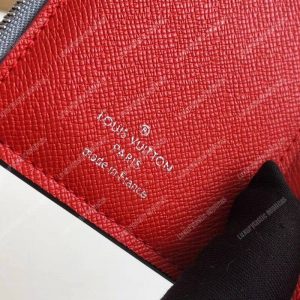 LV Rivets Chain Wallet Damier Graphite Canvas Epi Canvas Red - Image 5