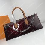 LV Monogram Vernis Sac Tricot Bag Amarante