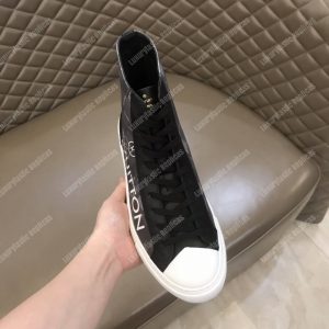 LV Tattoo Sneaker Boot Dameir Tartan Canvas Black - Image 9