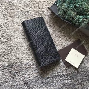 LV Circle signature Brazza Wallet Epi Leather Noir - Image 4