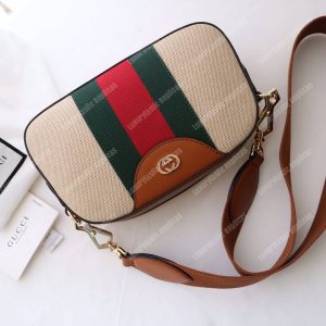 Gucci Vintage Canvas Shoulder Bag - Image 4