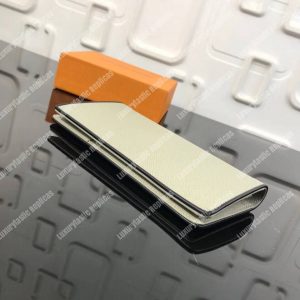 LV Brazza Wallet Taiga Leather Silver - Image 4