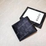Gucci Guccissima Web Bi-Fold Wallet Black