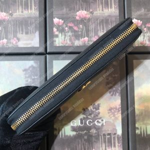 Gucci Leather Zip Around Wallet Black - Image 4